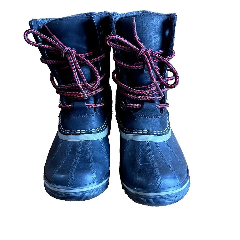 Sorel Women Slimpack Lace II Boot Black NL2348-010 size 6 Snow‎ Winter